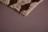 Handmade berber moroccan rug 3.1 FT X 6.3 FT