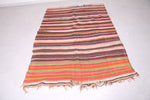 Small flatwoven berber Moroccan rug -  5.1 FT X 7.6 FT