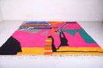 Moroccan colorful berber rug, All wool handmade carpet - Custom Rug