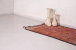 Old runner Moroccan berber rug ,3.7 FT X 8.2 FT