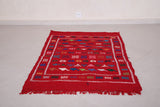 Moroccan rug red 3.2 FT X 4.8 FT