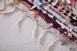 handmade moroccan Boucherouite rug 2.4 FT X 5.3 FT