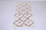 Vintage handmade moroccan berber runner rug 2.6 FT X 5.9 FT