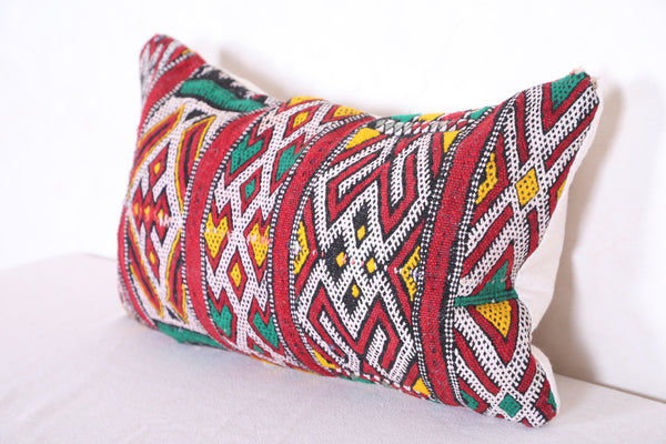 Moroccan handmade kilim pillow 11.8 INCHES X 19.2 INCHES