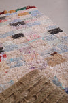 Boucherouite Handmade moroccan rug 2.6 FT X 6.4 FT