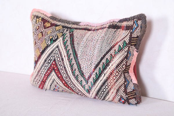 Moroccan handmade kilim pillow 14.9 INCHES X 37.4 INCHES