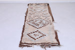 Vintage handmade moroccan berber runner rug 2.6 FT X 6.3 FT