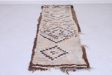 Vintage handmade moroccan berber runner rug 2.6 FT X 6.3 FT