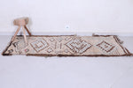 Vintage handmade moroccan berber runner rug 2.6 FT X 6.3 FT