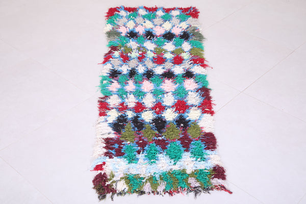 Handmade Moroccan Boucherouite Colorful Runner Rug – 1.9 x 5.7 ft