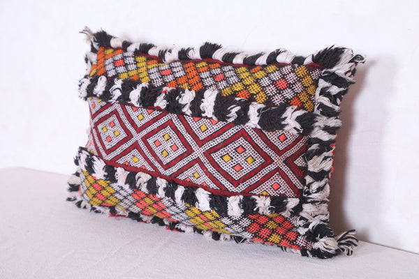 Moroccan handmade kilim pillow 12.5 INCHES X 19.2 INCHES