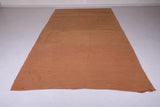 Brown flatwoven berber moroccan runner rug - 6.2 FT X 12.1 FT