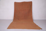 Brown flatwoven berber moroccan runner rug - 6.2 FT X 12.1 FT