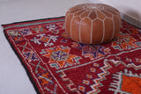 Vintage moroccan handmade hallway rug 4.7 FT X 10.9 FT