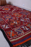 Vintage moroccan handmade hallway rug 4.7 FT X 10.9 FT