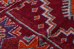 Vintage moroccan handmade hallway rug 4.7 FT X 10.9 FT