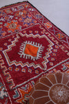 Vintage moroccan handmade hallway rug 4.7 FT X 10.9 FT