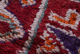 Vintage moroccan handmade hallway rug 4.7 FT X 10.9 FT