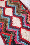 Handmade boucherouite Vintage carpet 2.2 FT X 5.5 FT