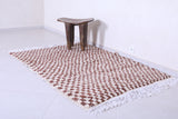 Moroccan handmade berber checkered rug 4.7 FT X 6.4 FT