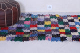 Colourful handmade moroccan berber rug  2.6 FT X 5.9 FT