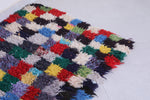 Colourful handmade moroccan berber rug  2.6 FT X 5.9 FT