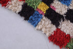 Colourful handmade moroccan berber rug  2.6 FT X 5.9 FT