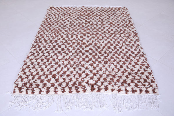 Moroccan handmade berber checkered rug – 4.6 x 6.2 Feet