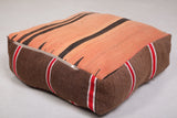 Moroccan handmad brown woven rug Pouf