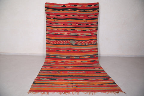Long berber moroccan rug 5.5 FT X 10.9 FT