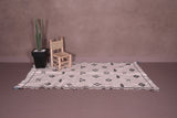 Entryway flatwoven berber Moroccan carpet  4.3 FT X 7.7 FT
