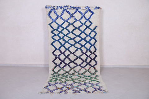 Vintage handmade moroccan berber rug 4.5 FT X 9.8 FT