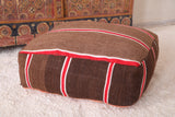 Moroccan handmad brown woven rug Pouf