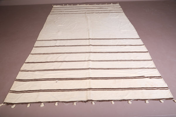 Entryway berber moroccan flatwoven rug - 6.2 FT X 10.7 FT