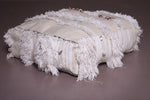 Two handmade flatwoven berber rug poufs ottoman