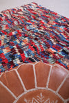 Moroccan colorful boucherouite berber carpet 4.5 FT X 6 FT