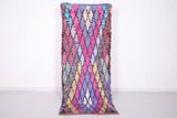 Colorful Runner Boucherouite Rug 3 FT X 7.8 FT