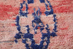 Runner handmade vintage Moroccan rug 3 FT X 7.5 FT