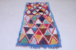 Colourful handmade moroccan runner rug 3 FT X 6.5 FT