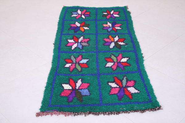 Vibrant bohemian runner rug – Handcrafted Moroccan diamonds | 2.5 x 6.3 FT