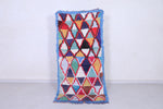 Colourful handmade moroccan runner rug 3 FT X 6.5 FT