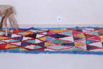 Colourful handmade moroccan runner rug 3 FT X 6.5 FT