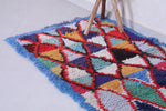 Colourful handmade moroccan runner rug 3 FT X 6.5 FT