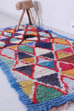 Colourful handmade moroccan runner rug 3 FT X 6.5 FT