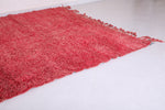 Red vintage handmade moroccan berber rug 7.2 FT X 11.3 FT