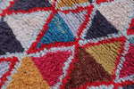 Colourful handmade moroccan runner rug 3 FT X 6.5 FT