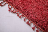 Red vintage handmade moroccan berber rug 7.2 FT X 11.3 FT