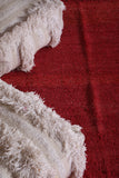 Two flatwoven berber handmade old rug poufs