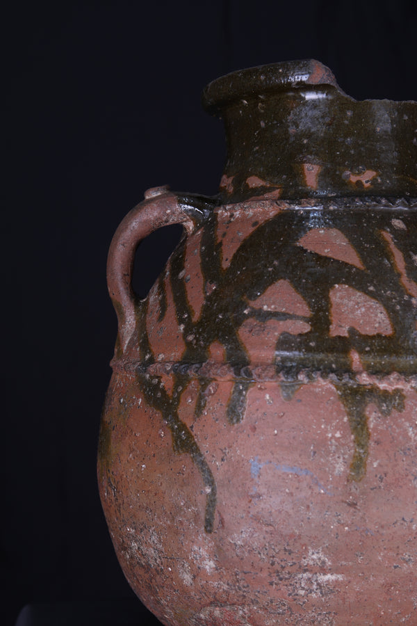 Vintage old moroccan pottery 13.7 INCHES X 15.3 INCHES