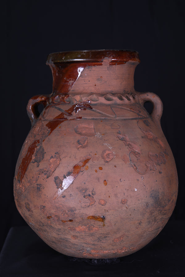 Vintage old moroccan pottery 10.6 INCHES X 14.1 INCHES